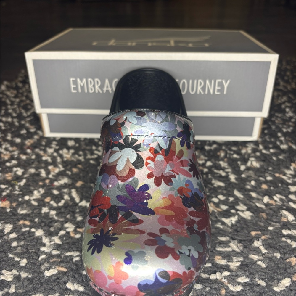 Dansko Multicolor Floral Clogs